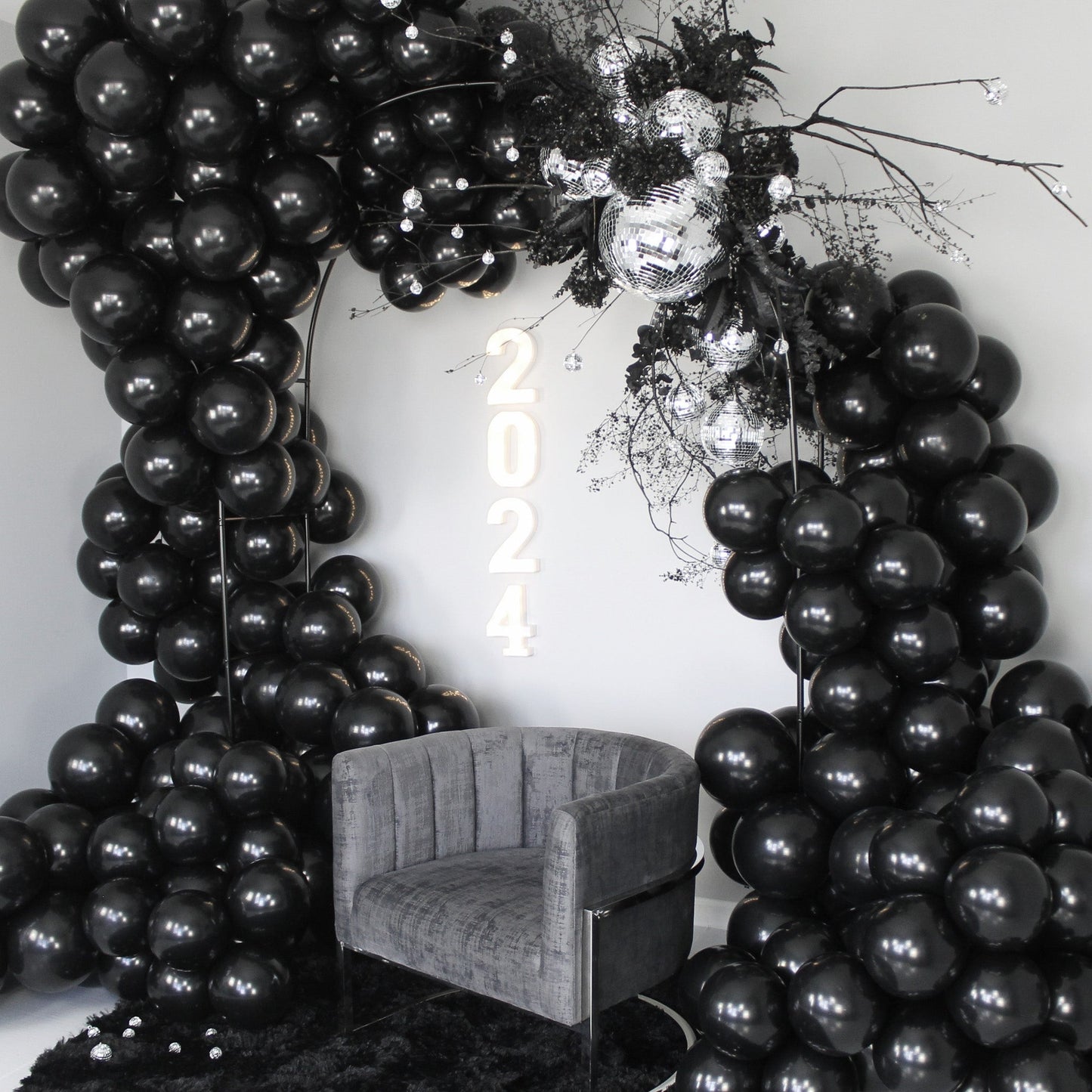 11" Ellie's Black Latex Balloons (100 Count) - Ellie's Brand