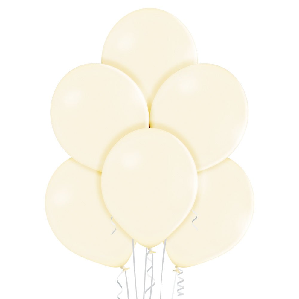 17" Ellie's Buttercream (Ivory) Latex Balloons (25 Count) - Ellie's Brand