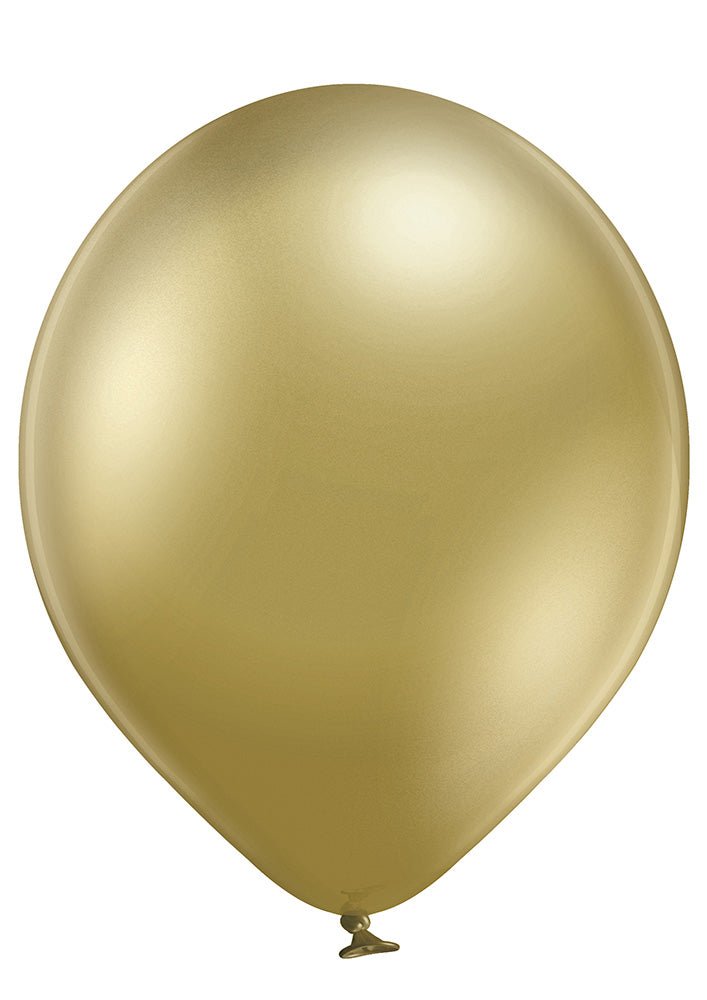 17" Ellie's Glazed (Chrome) Gold Latex Balloons (25 Count) - Ellie's Brand