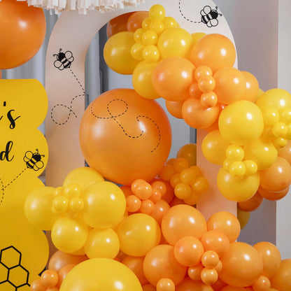 17" Ellie's Honeycomb (Yellow Orange) Latex Balloons (25 Count) - Ellie's Brand