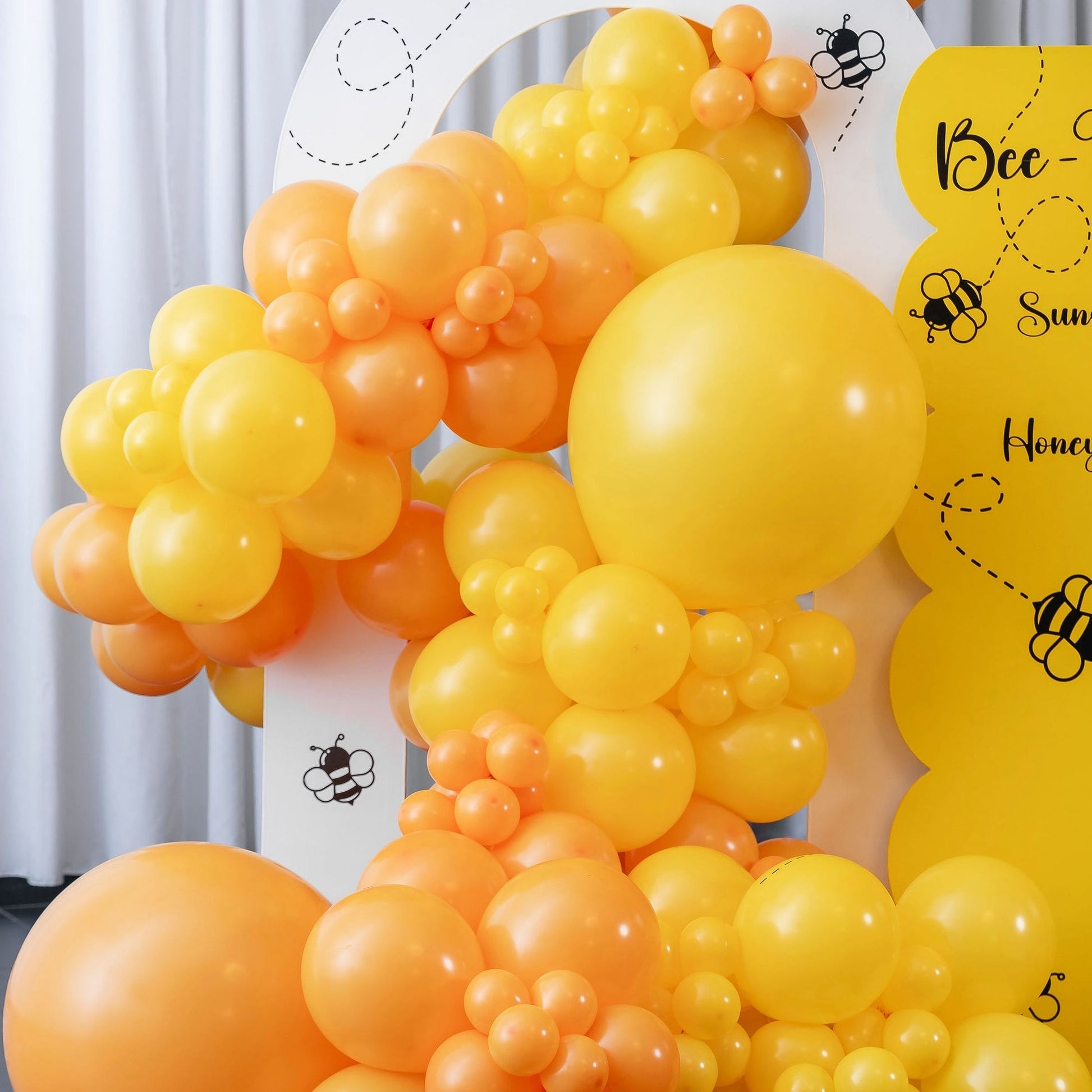 17" Ellie's Honeycomb (Yellow Orange) Latex Balloons (25 Count) - Ellie's Brand