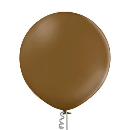 17" Ellie's Milk Chocolate (Mocha Brown) Latex Balloons (25 Count) - Ellie's Brand