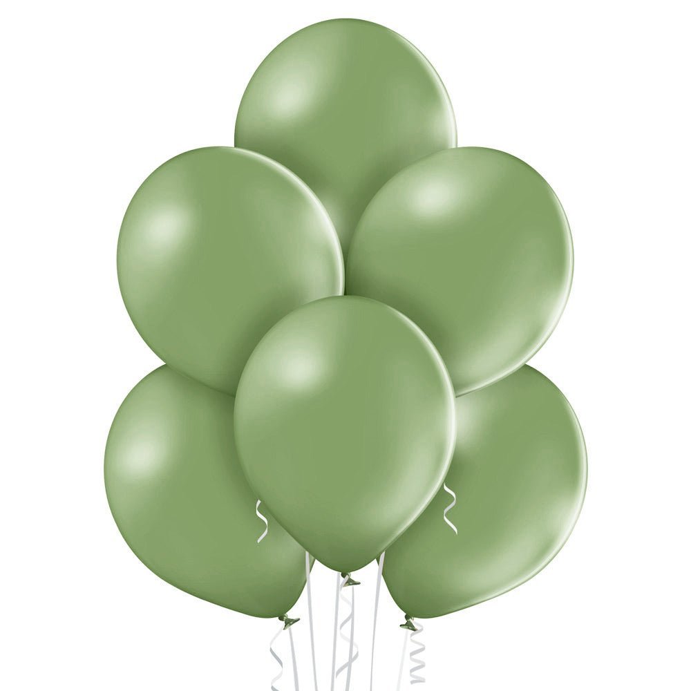 17" Ellie's Sage (Olive Green) Latex Balloons (25 Count) - Ellie's Brand