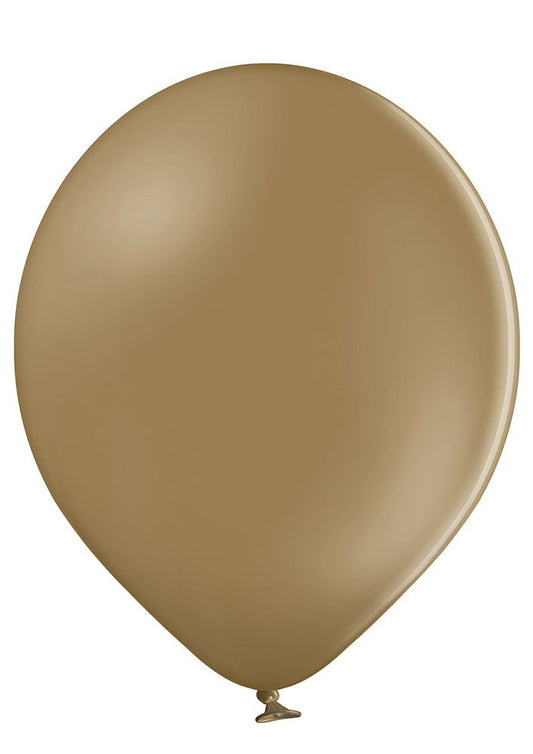 17" Ellie's Toasted Almond (Light Brown) Latex Balloons (25 Count) - Ellie's Brand