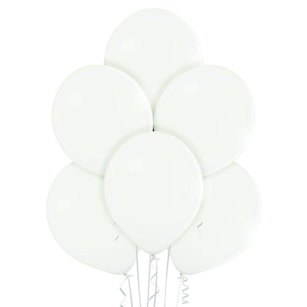 17" Ellie's White Latex Balloons (25 Count) - Ellie's Brand