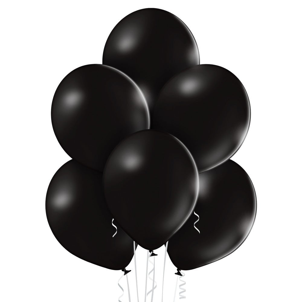 11" Ellie's Black Latex Balloons (100 Count) - Ellie's Brand