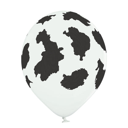 12" Ellie's Cow Print Latex Balloons (50 Count) - Ellie's Brand