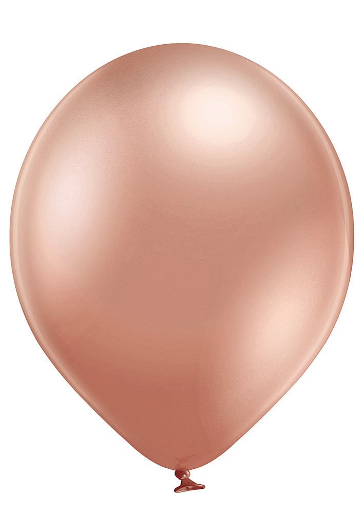 12" Ellie's Glazed (Chrome) Rose Gold Latex Balloons (300 Count) - Ellie's Brand