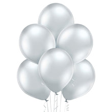 Load image into Gallery viewer, 12&quot; Ellie&#39;s Glazed (Chrome) Silver Latex Balloons (50 Count) - Ellie&#39;s Brand
