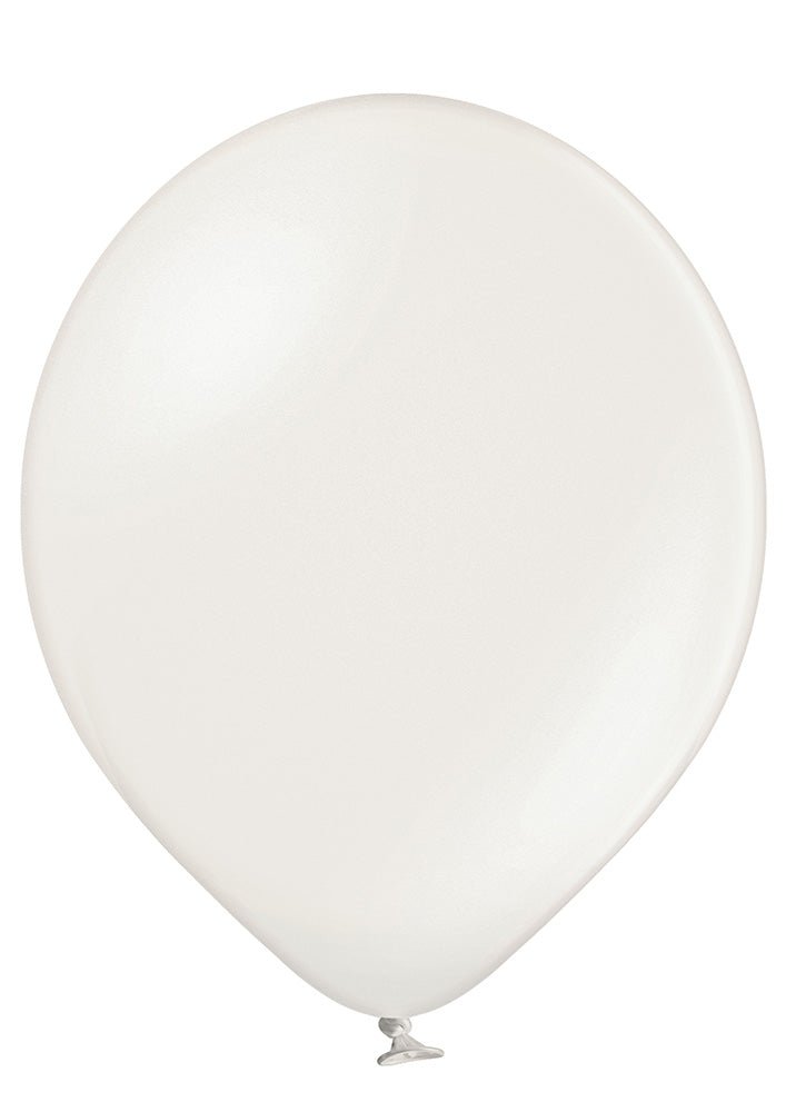 12" Ellie's Pearl White Latex Balloons (100 Count) - Ellie's Brand