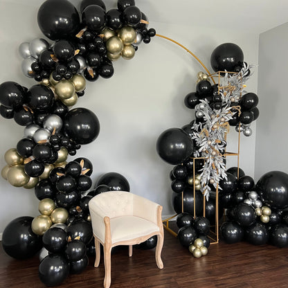 14" Ellie's Black Latex Balloons (50 Count) - Ellie's Brand