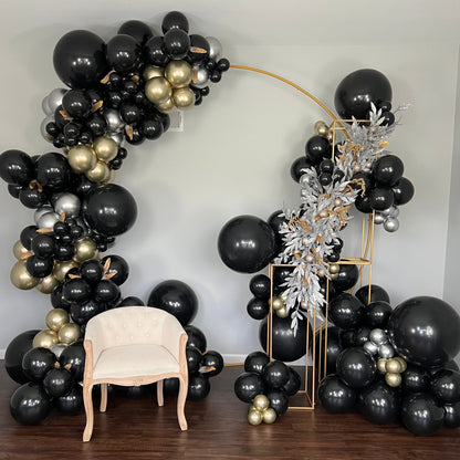 14" Ellie's Black Latex Balloons (50 Count) - Ellie's Brand