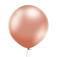 Load image into Gallery viewer, 24&quot; Glazed (Chrome) Rose Gold Latex Balloons (10 Count) - Ellie&#39;s Brand

