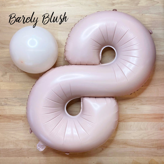 32" Ellie's Barely Blush Mylar Number Balloons (1 Count) - Ellie's Brand