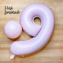 Load image into Gallery viewer, 32&quot; Ellie&#39;s Lilac Pink Lemonade Mylar Number Balloons (1 Count) - Ellie&#39;s Brand
