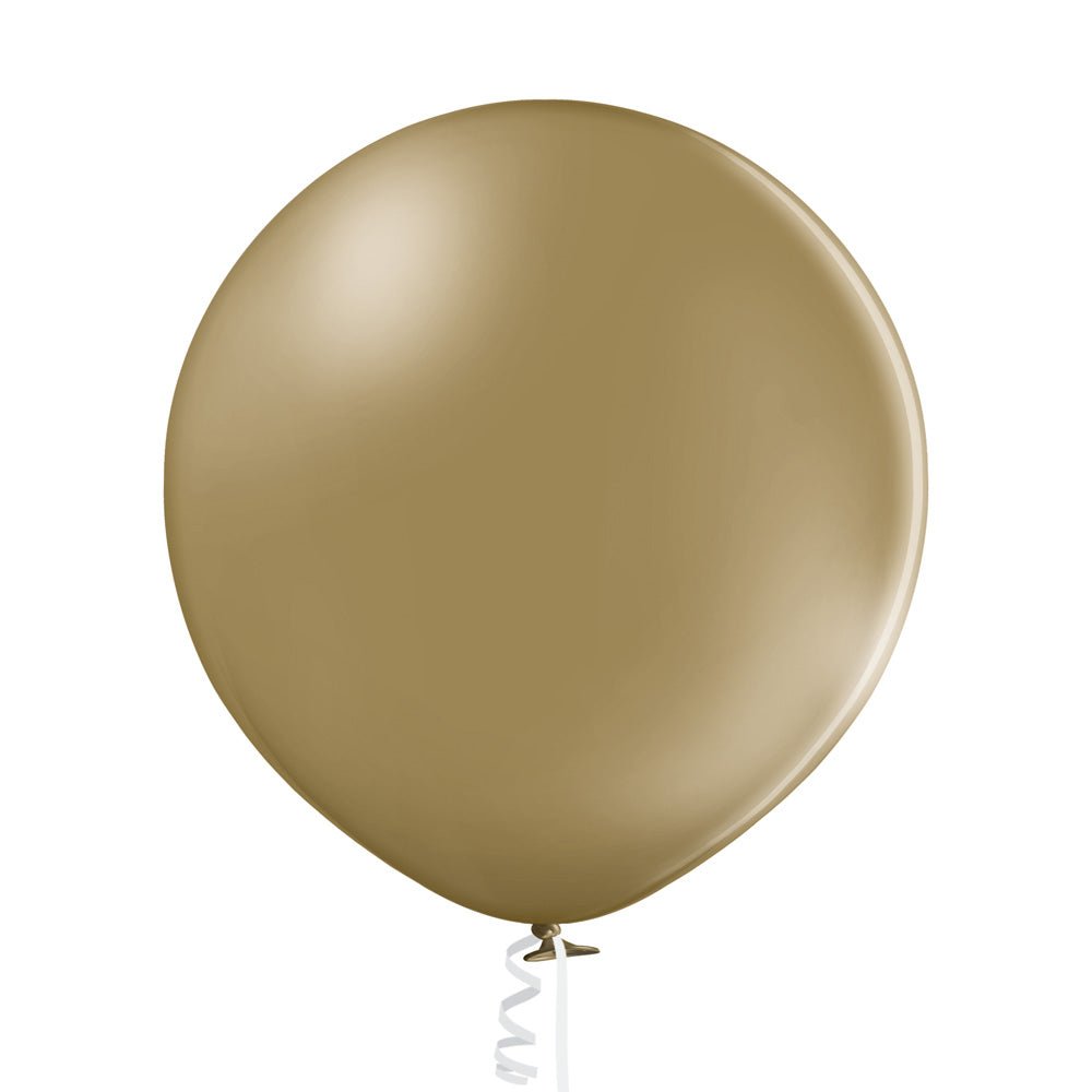 36" Ellie's Toasted Almond (Light Brown) Latex Balloons (2 Count) - Ellie's Brand