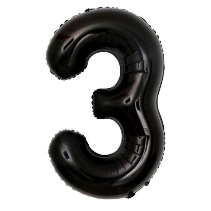 42" Ellie's Black Mylar Number Balloons (1 Count) - Ellie's Brand