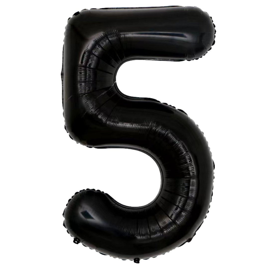 42" Ellie's Black Mylar Number Balloons (1 Count) - Ellie's Brand