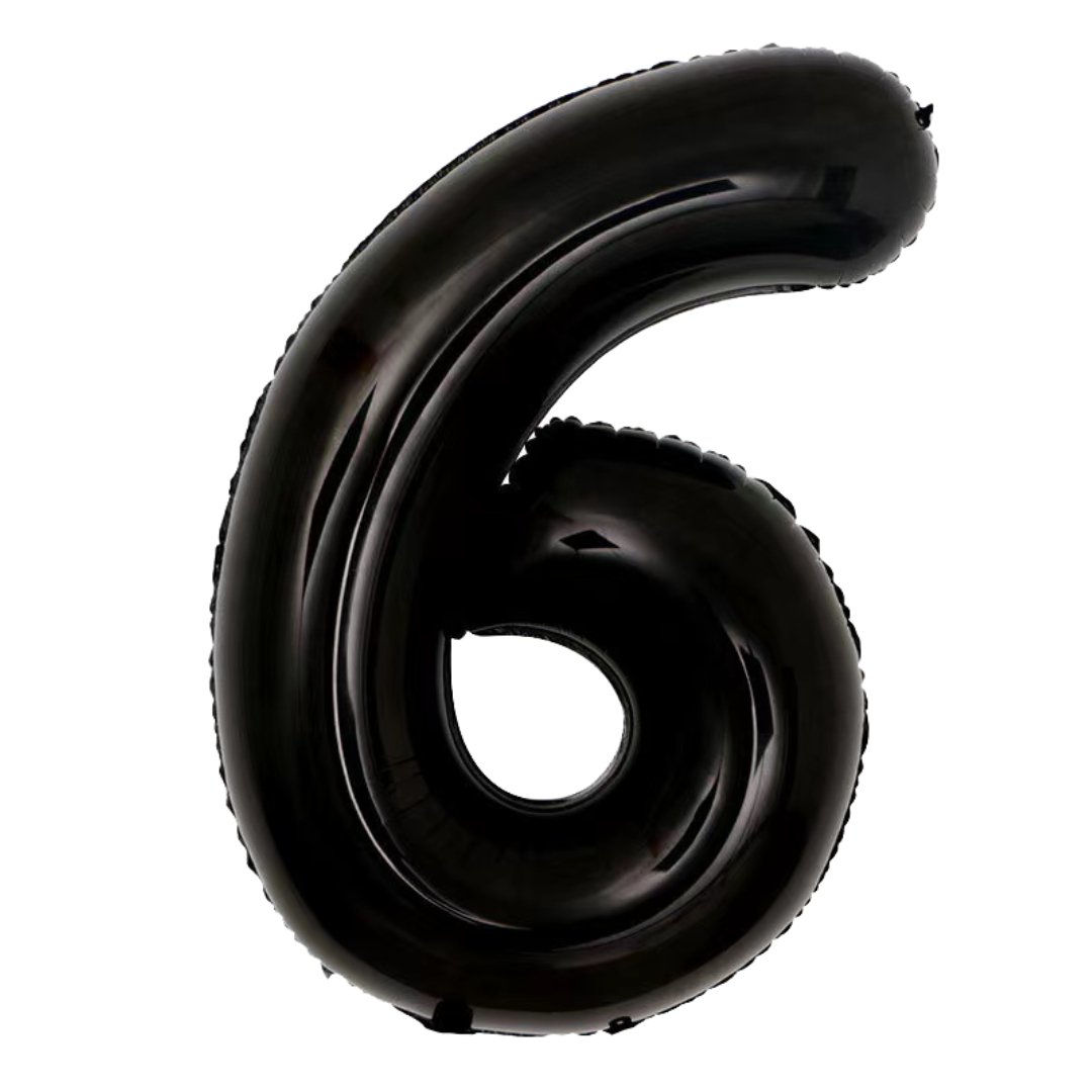 42" Ellie's Black Mylar Number Balloons (1 Count) - Ellie's Brand