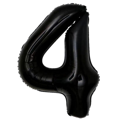 42" Ellie's Black Mylar Number Balloons (1 Count) - Ellie's Brand