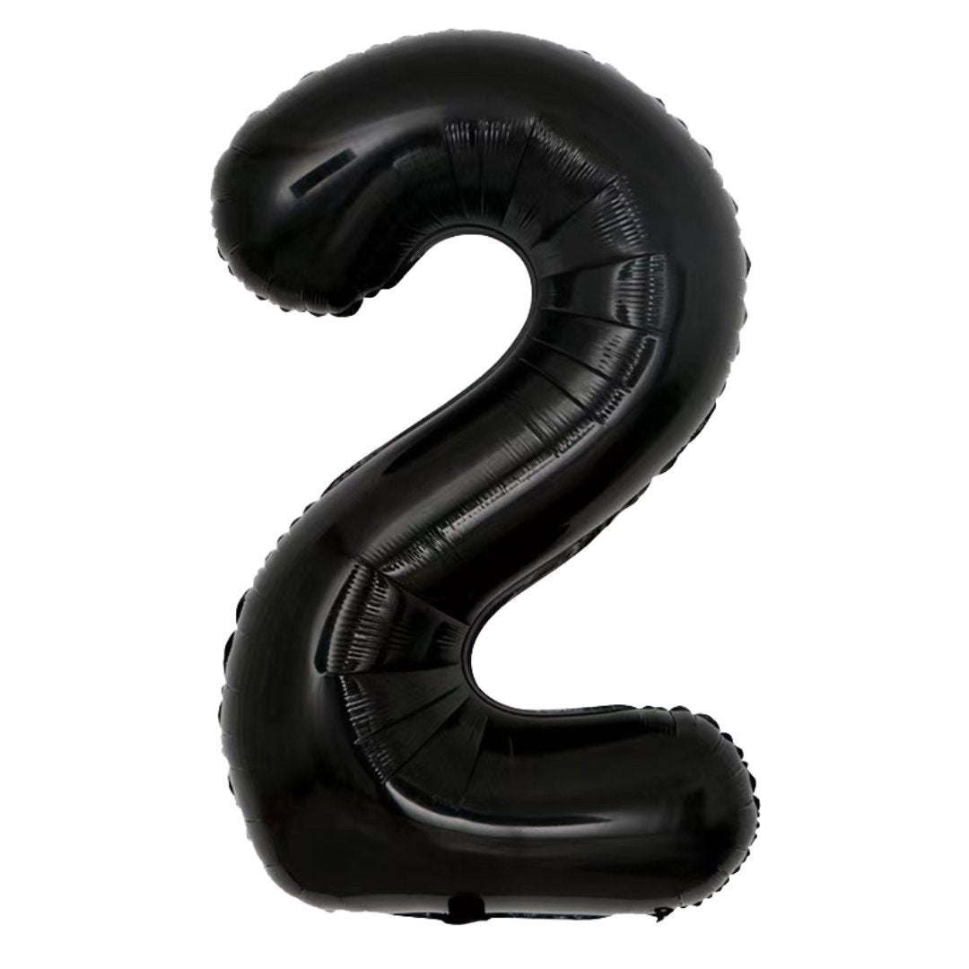 42" Ellie's Black Mylar Number Balloons (1 Count) - Ellie's Brand