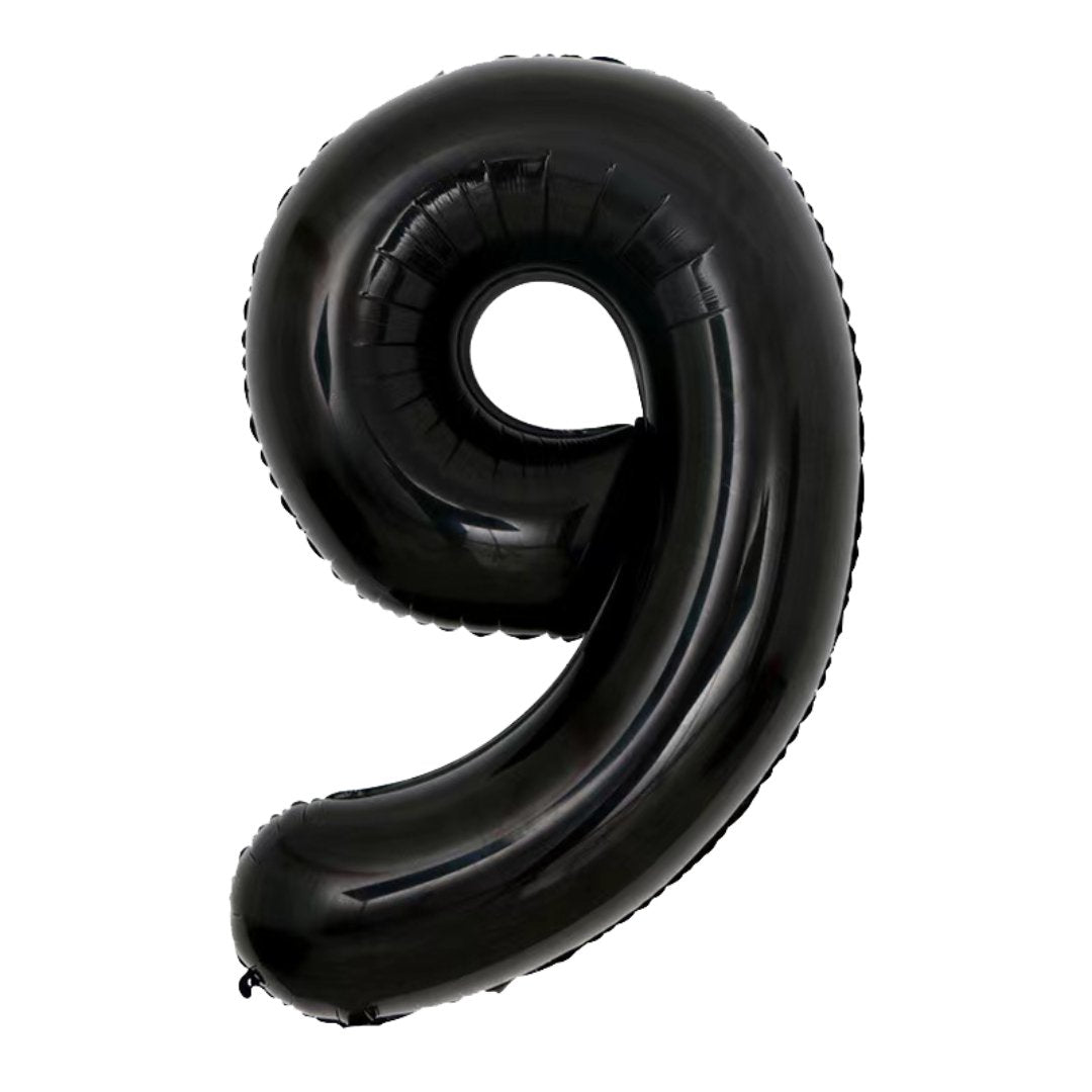 42" Ellie's Black Mylar Number Balloons (1 Count) - Ellie's Brand