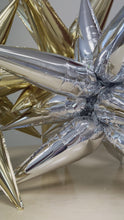 Load and play video in Gallery viewer, Ellie&#39;s Chrome Gold Starburst Cluster Balloon (40 Inches)
