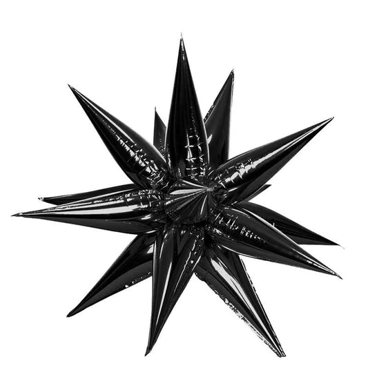 Ellie's Black Starburst Cluster Balloon (26 Inches) - Ellie's Brand