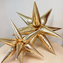 Load image into Gallery viewer, Ellie&#39;s Chrome Gold Starburst Cluster Balloon (40 Inches) - Ellie&#39;s Brand
