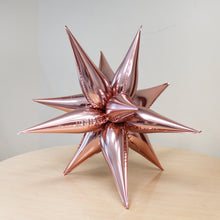 Load image into Gallery viewer, Ellie&#39;s Chrome Rose Gold Starburst Cluster Balloon (26 Inches) - Ellie&#39;s Brand
