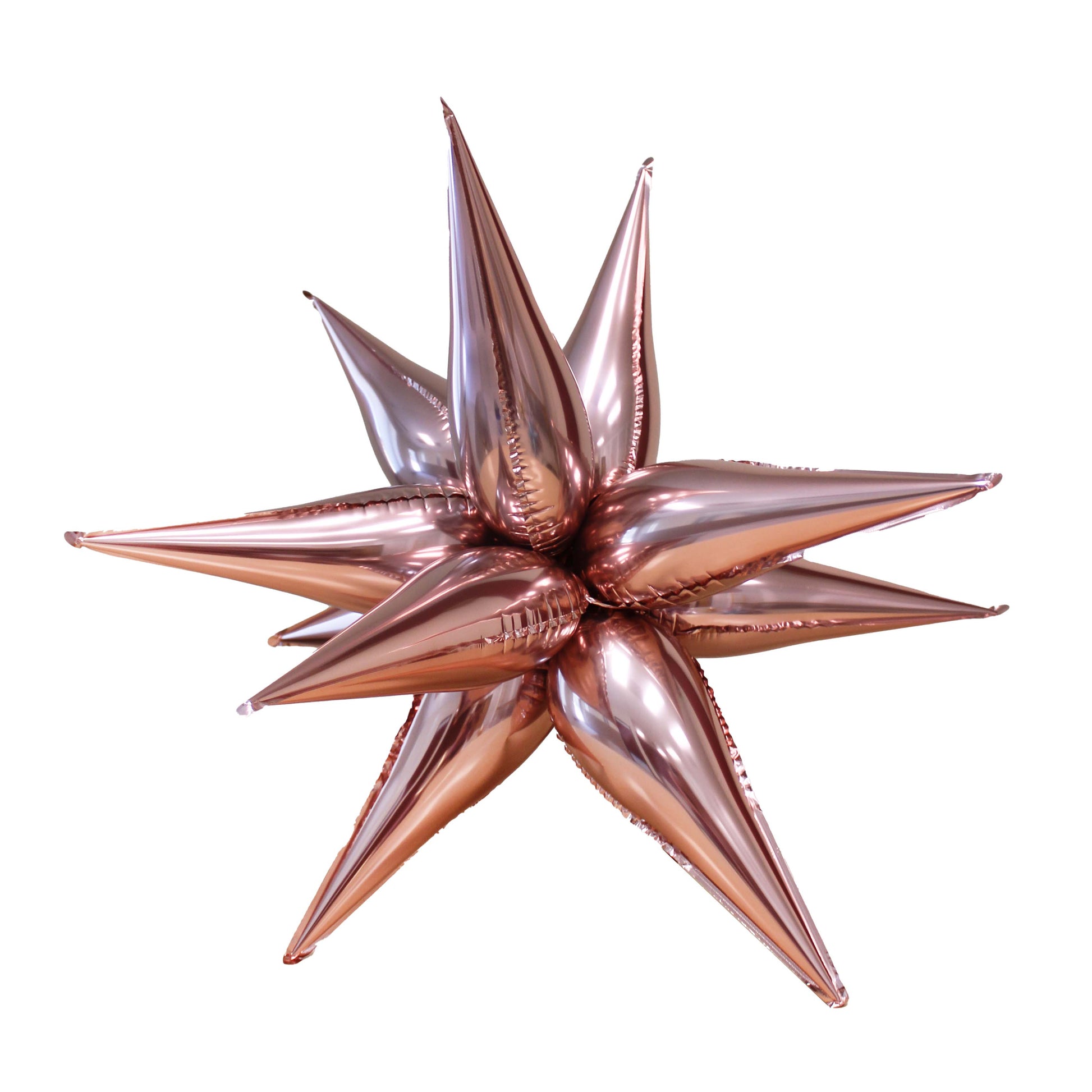 Ellie's Chrome Rose Gold Starburst Cluster Balloon (40 Inches) - Ellie's Brand