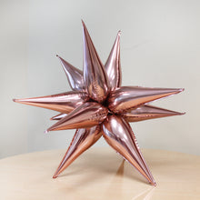 Load image into Gallery viewer, Ellie&#39;s Chrome Rose Gold Starburst Cluster Balloon (40 Inches) - Ellie&#39;s Brand
