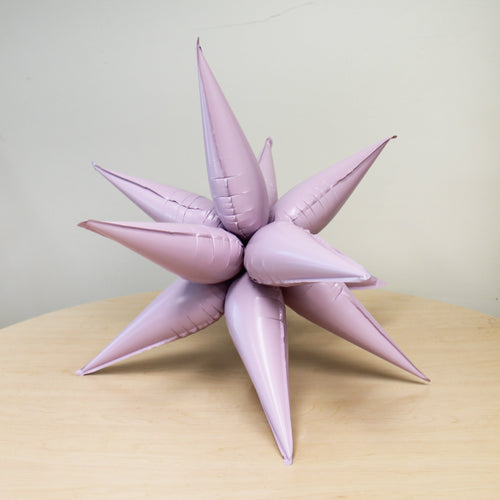 Ellie's Pastel Lilac Pink Starburst Cluster Balloon (26 Inches) - Ellie's Brand