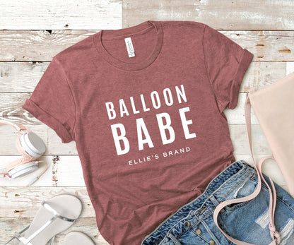 Mauve Balloon Babe Jersey T-Shirt - Ellie's Brand