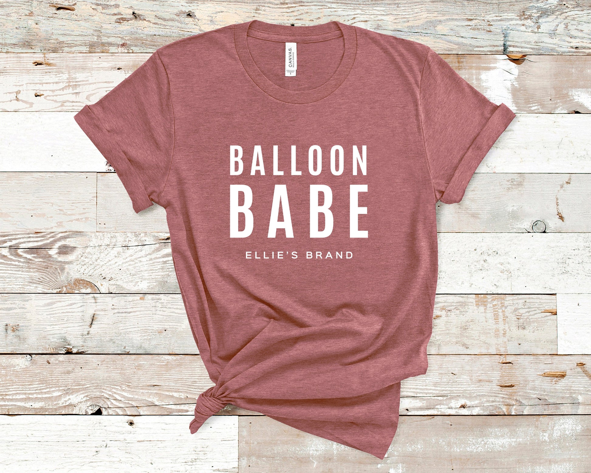 Mauve Balloon Babe Jersey T-Shirt - Ellie's Brand