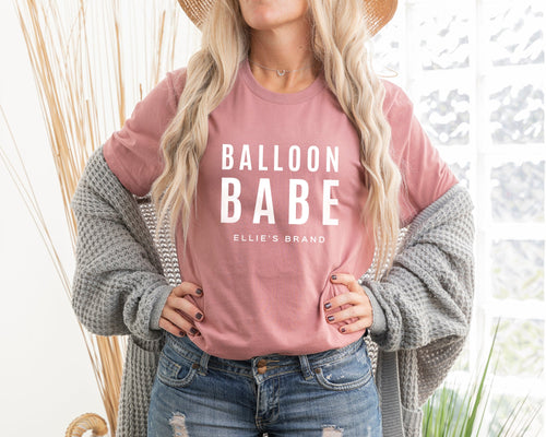 Mauve Balloon Babe Jersey T-Shirt - Ellie's Brand