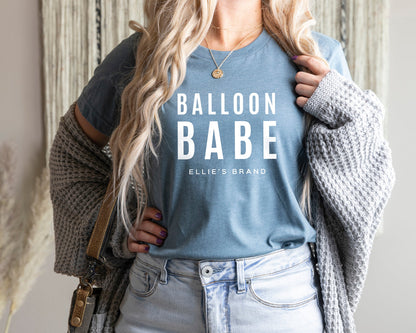 Slate Balloon Babe Jersey T-Shirt - Ellie's Brand